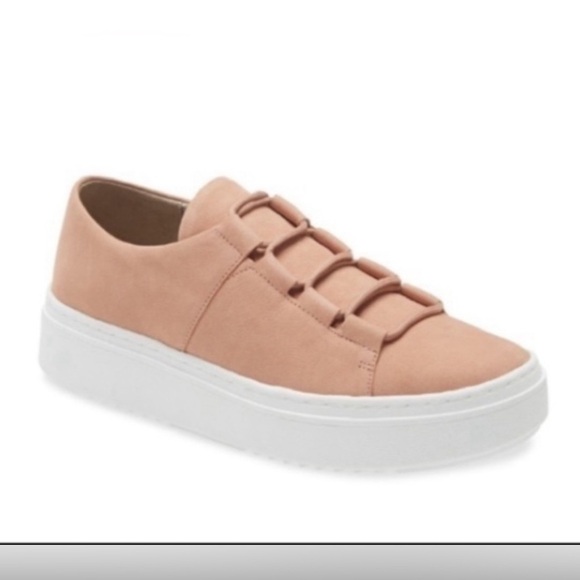 Eileen Fisher peach Prescott platform sneakers - Picture 1 of 8